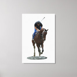 Lienzo Galloping Thoroughbred Horse Stretch Canvas Print