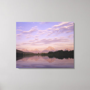 Lienzo Gama de Teton reflejada en el río Snake. Te