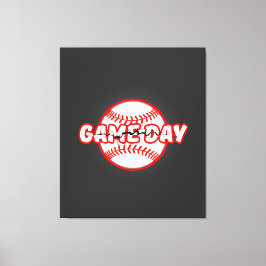 Lienzo Game Day Cracked Baseball Sports Graphic