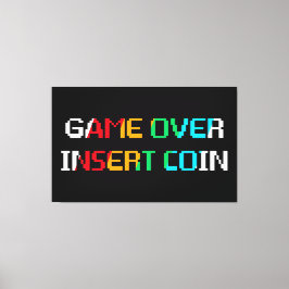 Lienzo Game Over Insert Coin