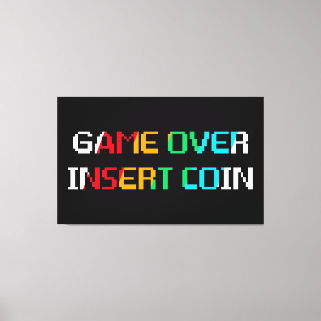 Lienzo Game Over Insert Coin (Anverso)