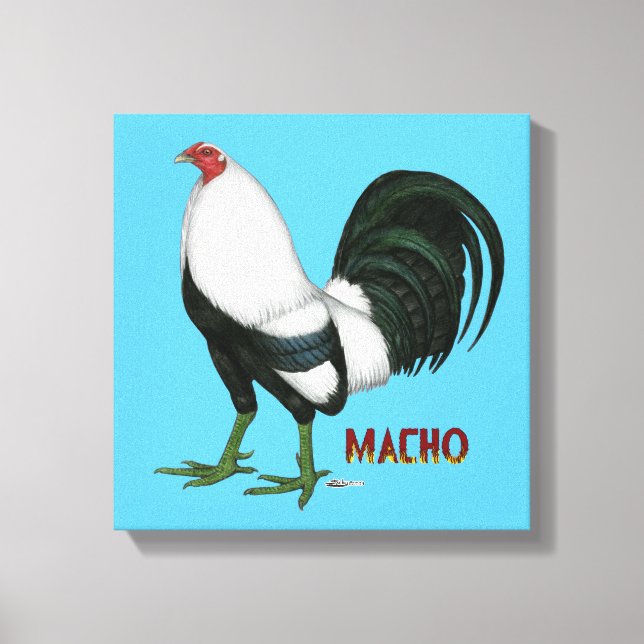 Lienzo Gamecock Macho Duckwing (Anverso)