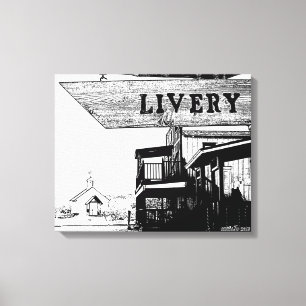 Lienzo Gammons Gulch El Livery Western Town