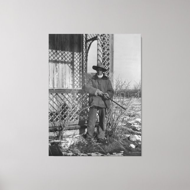 Lienzo Ganadero vaquero o forajido canadiense del viejo o (Anverso)