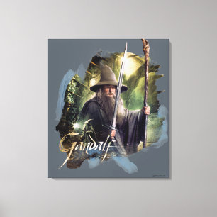 Lienzo Gandalf Con Personal Y Espada