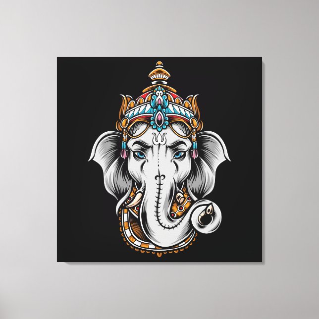 Lienzo Ganesh Elephant (Anverso)