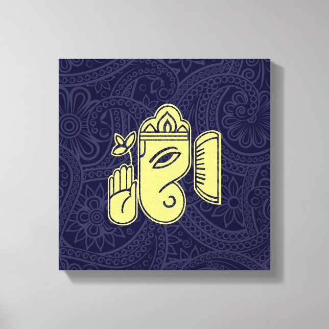 Lienzo Ganesha Hindu Deity Canvas Wall Art (Anverso)
