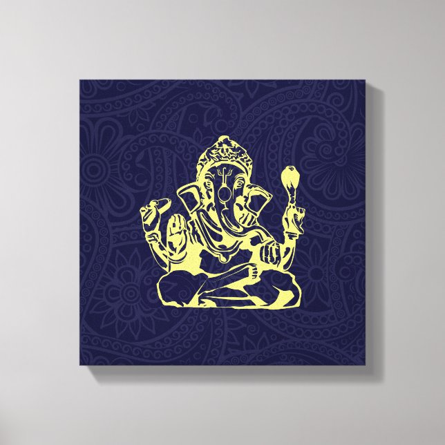 Lienzo Ganesha Hindu Deity Canvas Wall Art (Anverso)