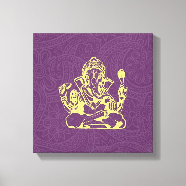 Lienzo Ganesha Hindu Deity Canvas Wall Art (Anverso)