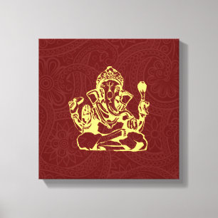 Lienzo Ganesha Hindu Deity Canvas Wall Art