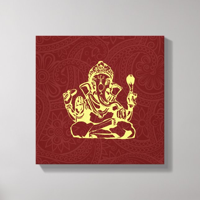Lienzo Ganesha Hindu Deity Canvas Wall Art (Anverso)