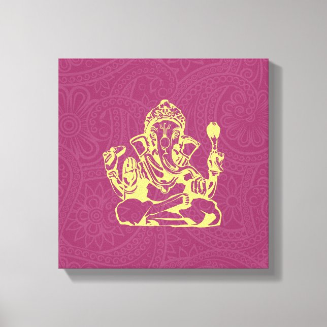 Lienzo Ganesha Hindu Deity Canvas Wall Art (Anverso)