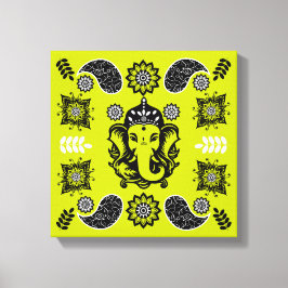 Lienzo Ganesha Themed Hindu Art Print