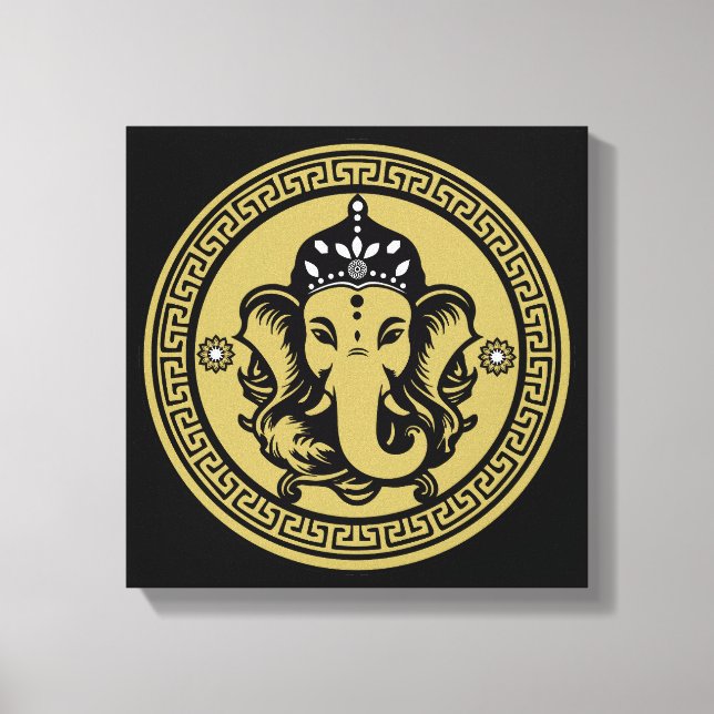Lienzo Ganesha Themed Hindu Art Print (Anverso)