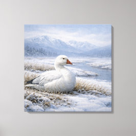 Lienzo Ganso de nieve silvestre invierno