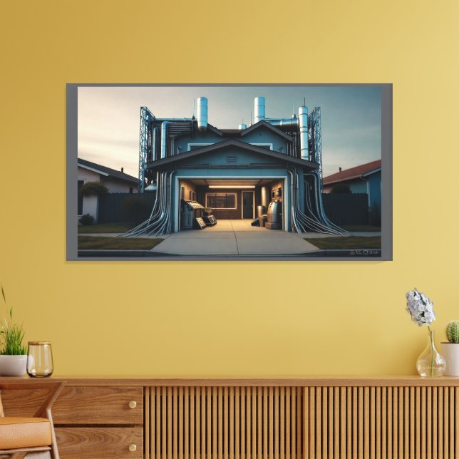 Lienzo Garage Tech Upgrade canvas print (Insitu (Sala de estar))