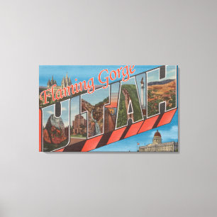 Lienzo Garganta llameante, Utah - escenas grandes de la