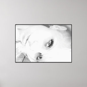 Lienzo Gargantuan Gidget 60" x 40" Láminas en blanco y ne