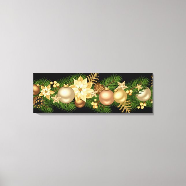 Lienzo Garland de canvas de vacaciones (Anverso)