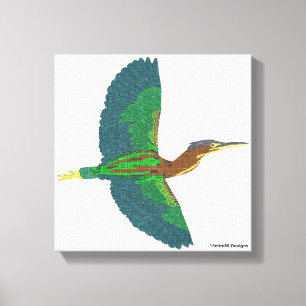Lienzo - Garza Verde (blanco)