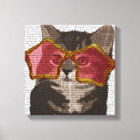 Gatito con gafas de sol de estrella