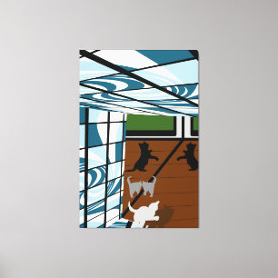 Lienzo Gatitos en juego