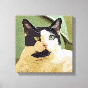 Lienzo Gato abstracto