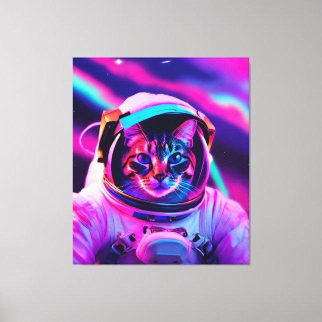 Lienzo gato astronauta (Anverso)