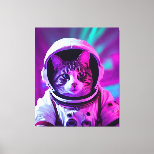 Lienzo gato astronauta (Anverso)