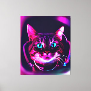 Lienzo gato astronauta