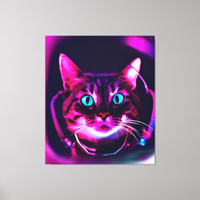 Lienzo gato astronauta (Anverso)