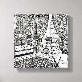 Lienzo Gato audaz y fácil #1