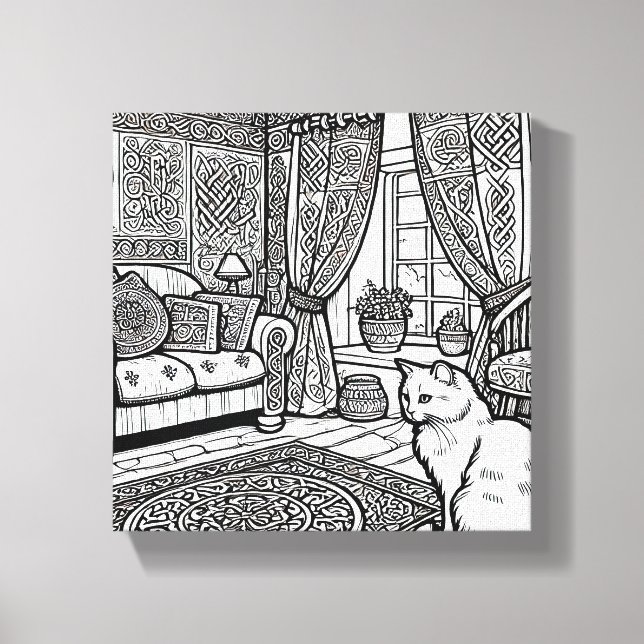 Lienzo Gato audaz y fácil #1 (Anverso)