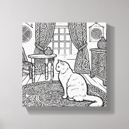 Lienzo Gato audaz y fácil #10