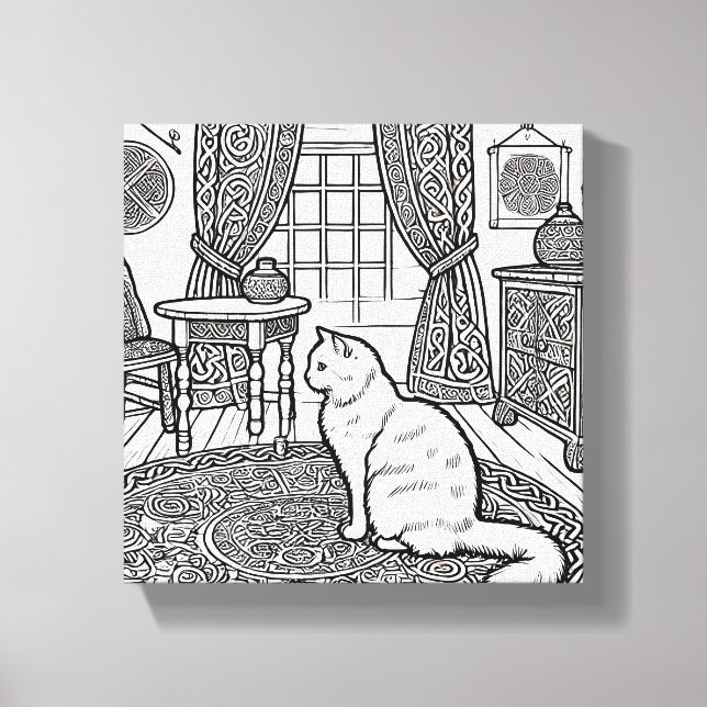 Lienzo Gato audaz y fácil #10 (Anverso)