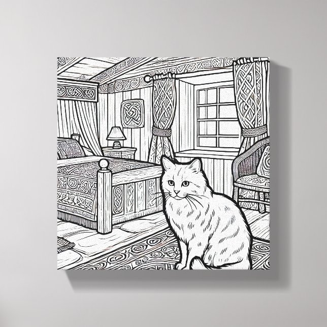 Lienzo Gato audaz y fácil #11 (Anverso)