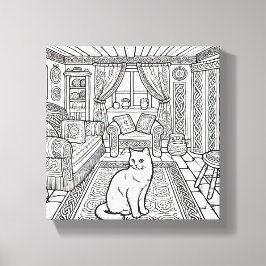 Lienzo Gato audaz y fácil #12