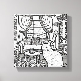 Lienzo Gato audaz y fácil #13