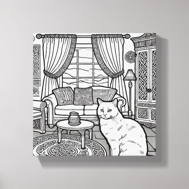 Lienzo Gato audaz y fácil #13 (Anverso)