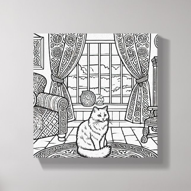 Lienzo Gato audaz y fácil #16 (Anverso)