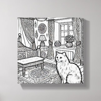 Lienzo Gato audaz y fácil #17