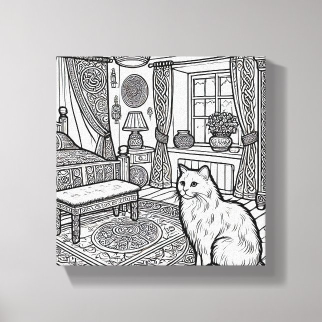 Lienzo Gato audaz y fácil #17 (Anverso)