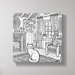 Lienzo Gato audaz y fácil #18