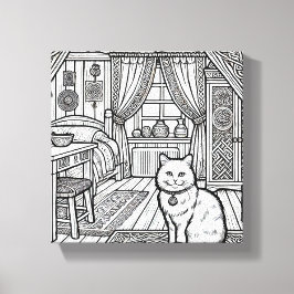 Lienzo Gato audaz y fácil #19