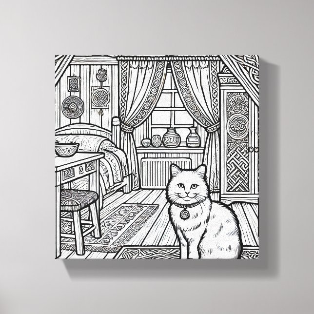 Lienzo Gato audaz y fácil #19 (Anverso)