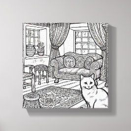 Lienzo Gato audaz y fácil #20