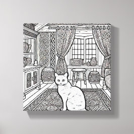 Lienzo Gato audaz y fácil #21