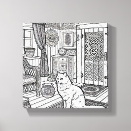 Lienzo Gato audaz y fácil #22