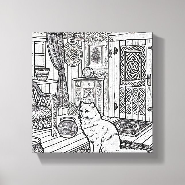 Lienzo Gato audaz y fácil #22 (Anverso)