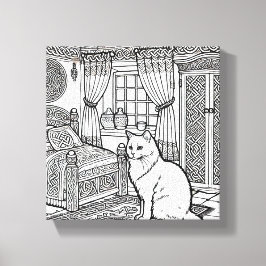 Lienzo Gato audaz y fácil #23